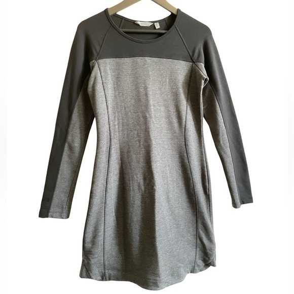 Athleta Women’s Omega Dress Long Sleeve Size S Black Grey - Picture 3 of 9